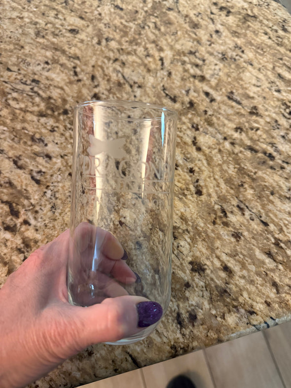 Etched Stars Hollow & Dragonfly Glasses